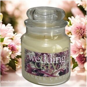 Yankee Candle Jar Vintage Wedding Day Scent Jar Candle Floral Pink Purple White